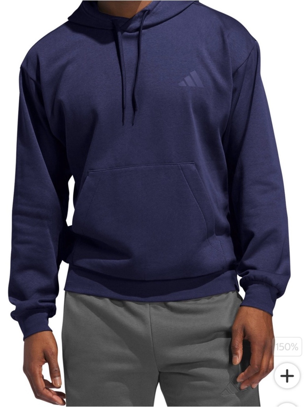 adidas Navy Blue Pullover Hoodie